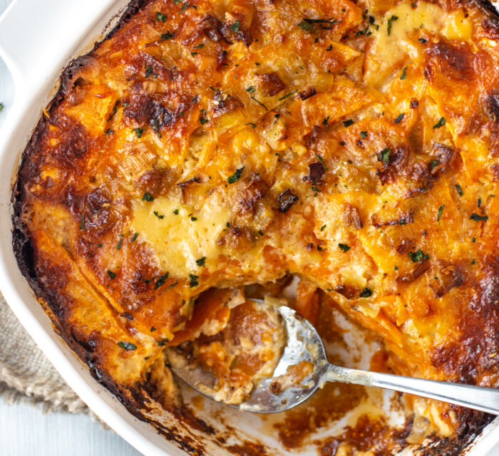 Gratin de patates douces au parmesan