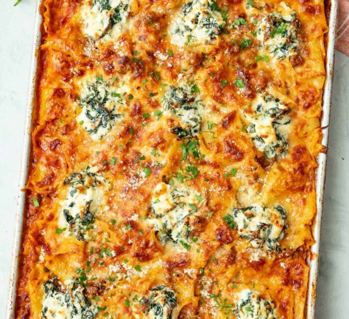 Sheet pan lasagna